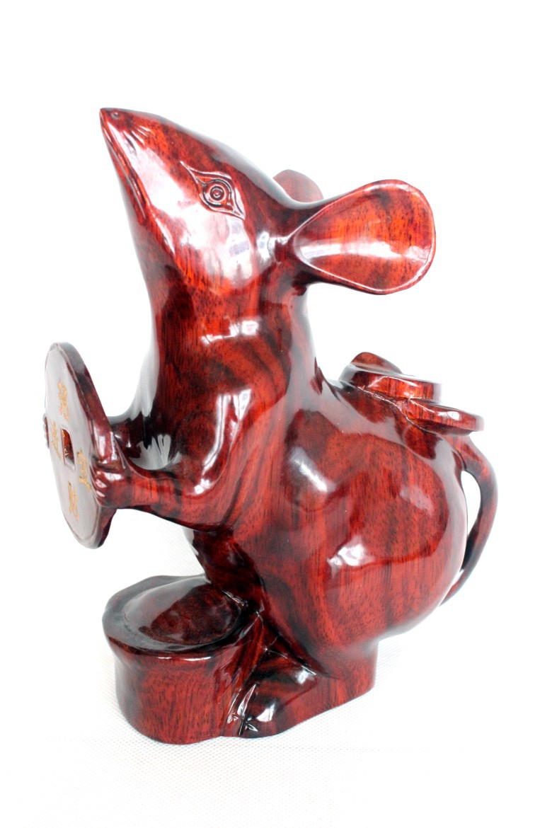 【十二生肖 木雕工藝品老鼠 招財鼠 風水擺件 一本萬利 生日禮品CQ】價格,廠家,圖片,木質、竹質工藝品,如皋市下原鎮振新紅木工藝品廠-